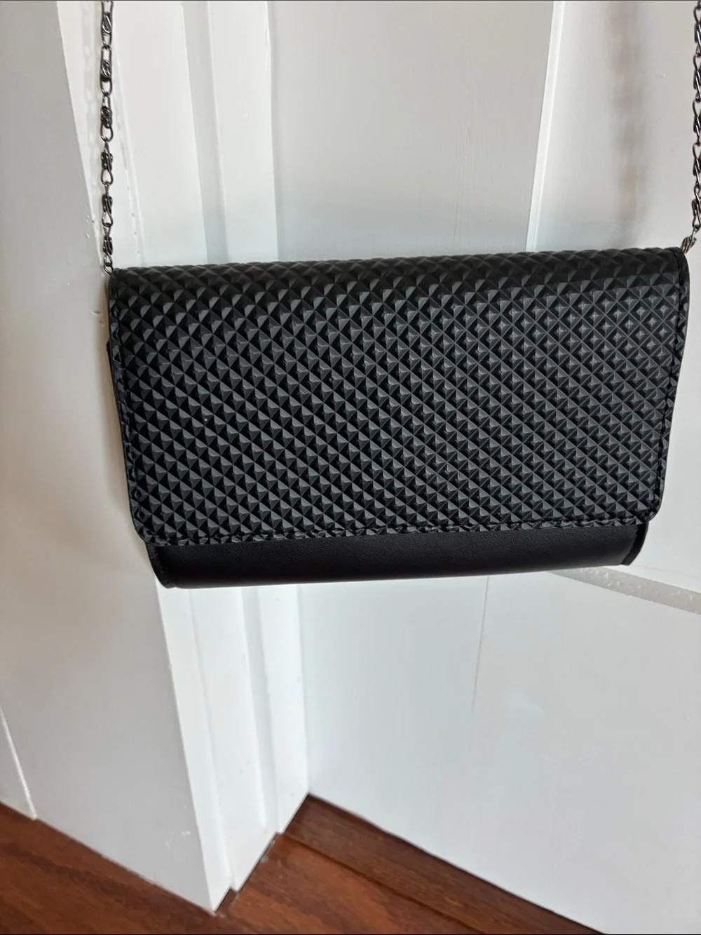 Neiman Marcus Black Chain Clutch